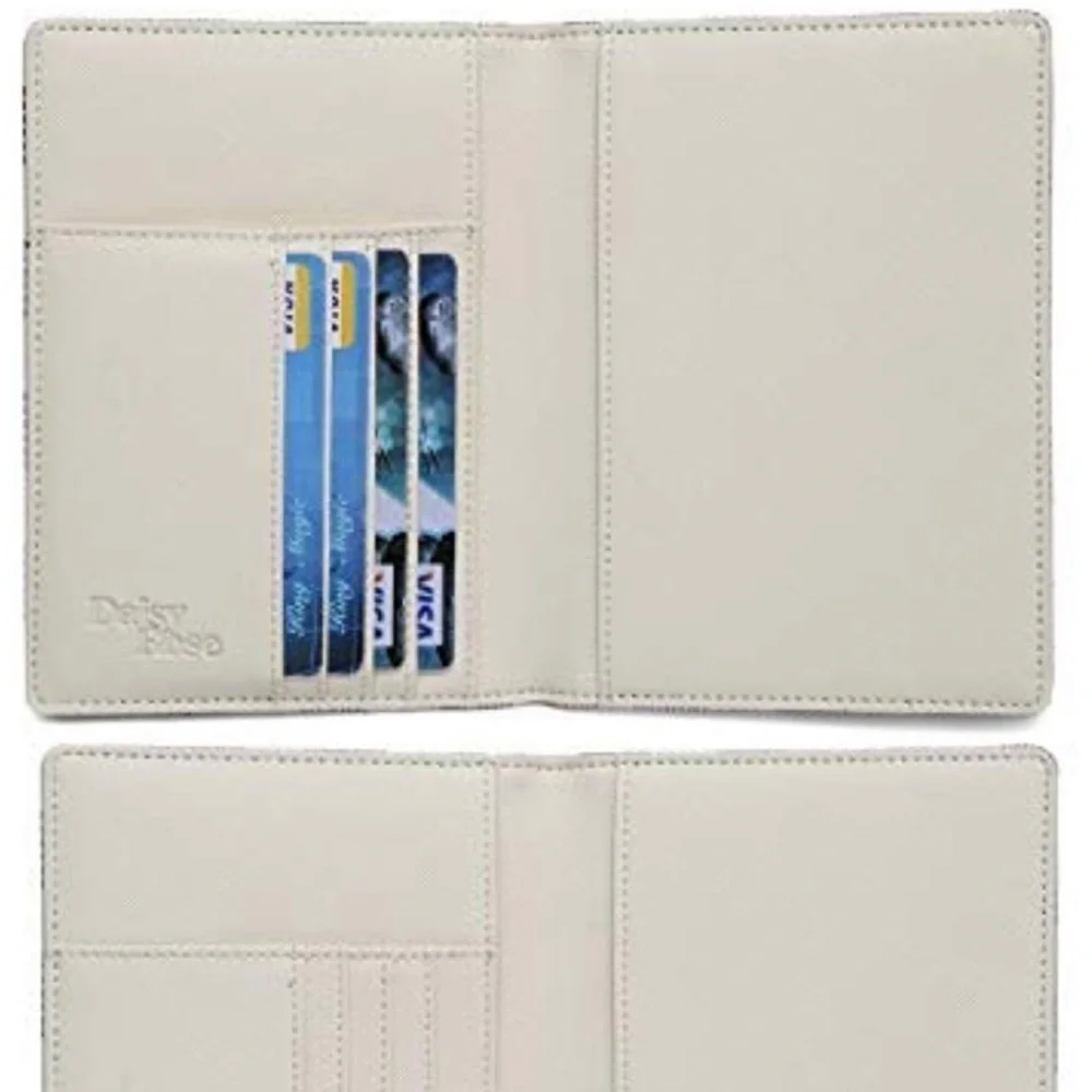Cream checkered RFID Passport Holder Cover *New*